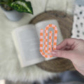 Jumbo Acrylic Paperclips / Bookmarks - Neon Checks