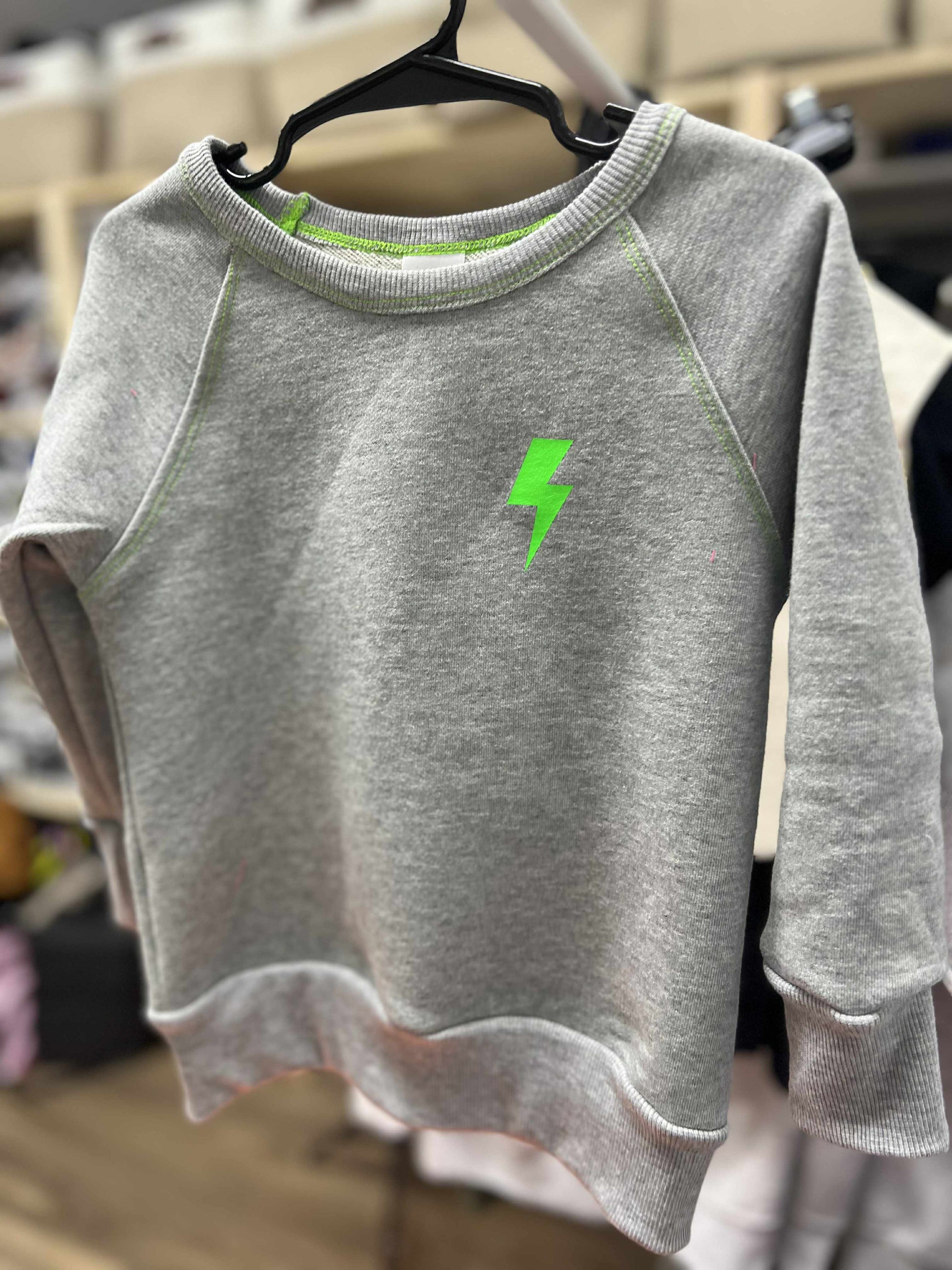 Lightning Bolt Sweatshirt - Neon Pop Edition