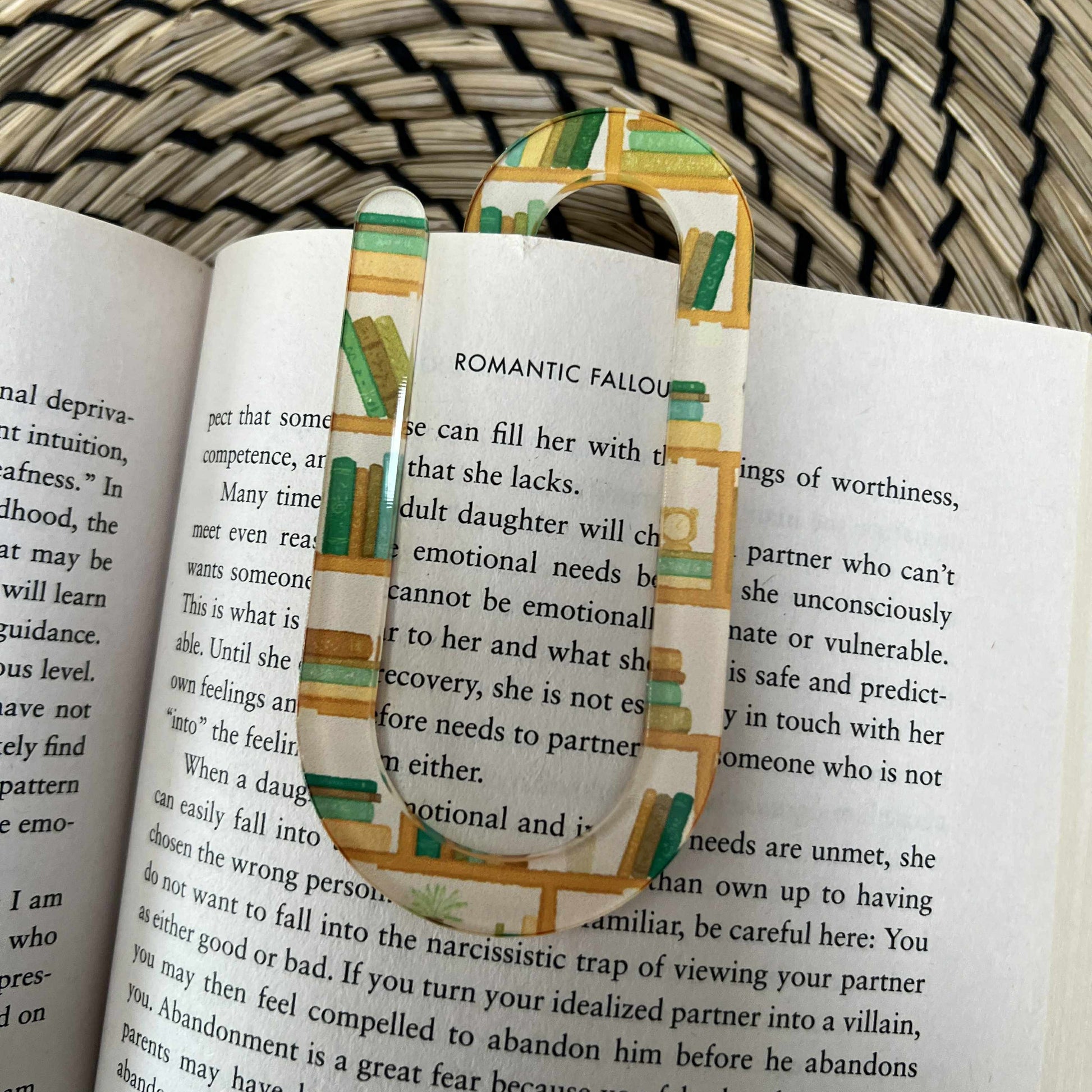 Jumbo Acrylic Paperclips / Bookmarks - Books