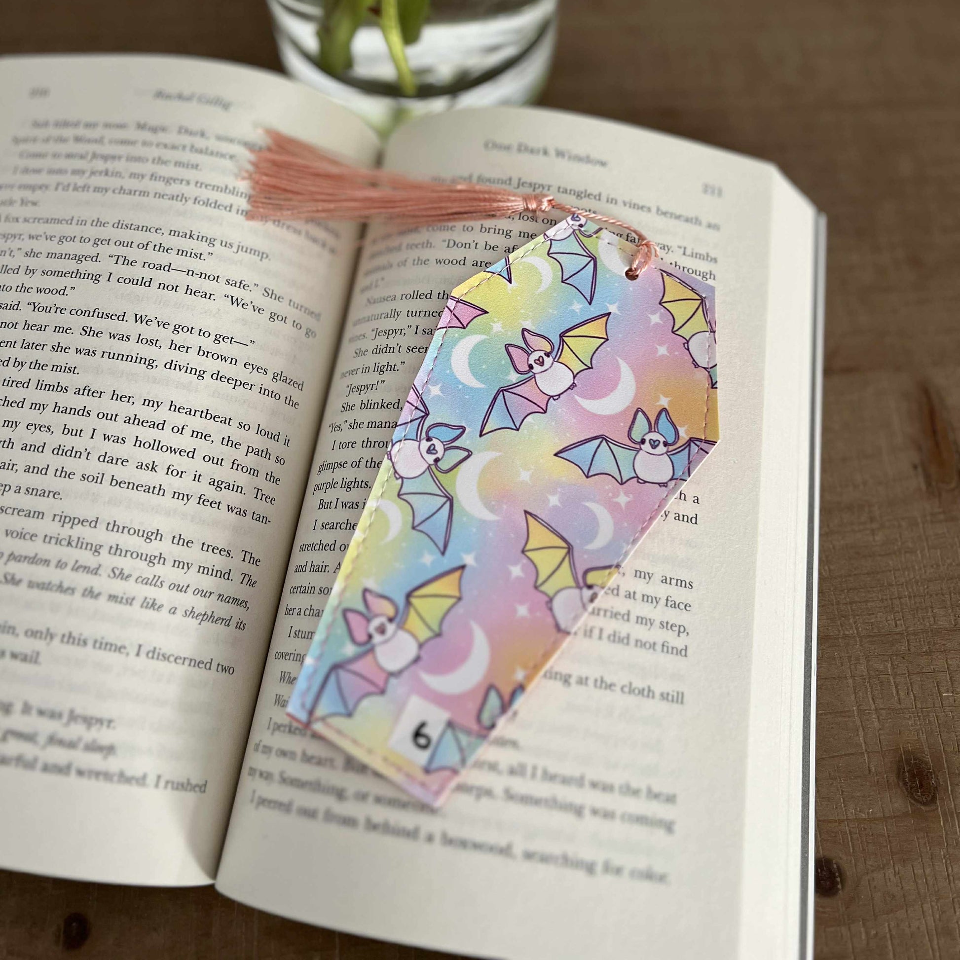 Pastel Bats Bookmark - Coffin