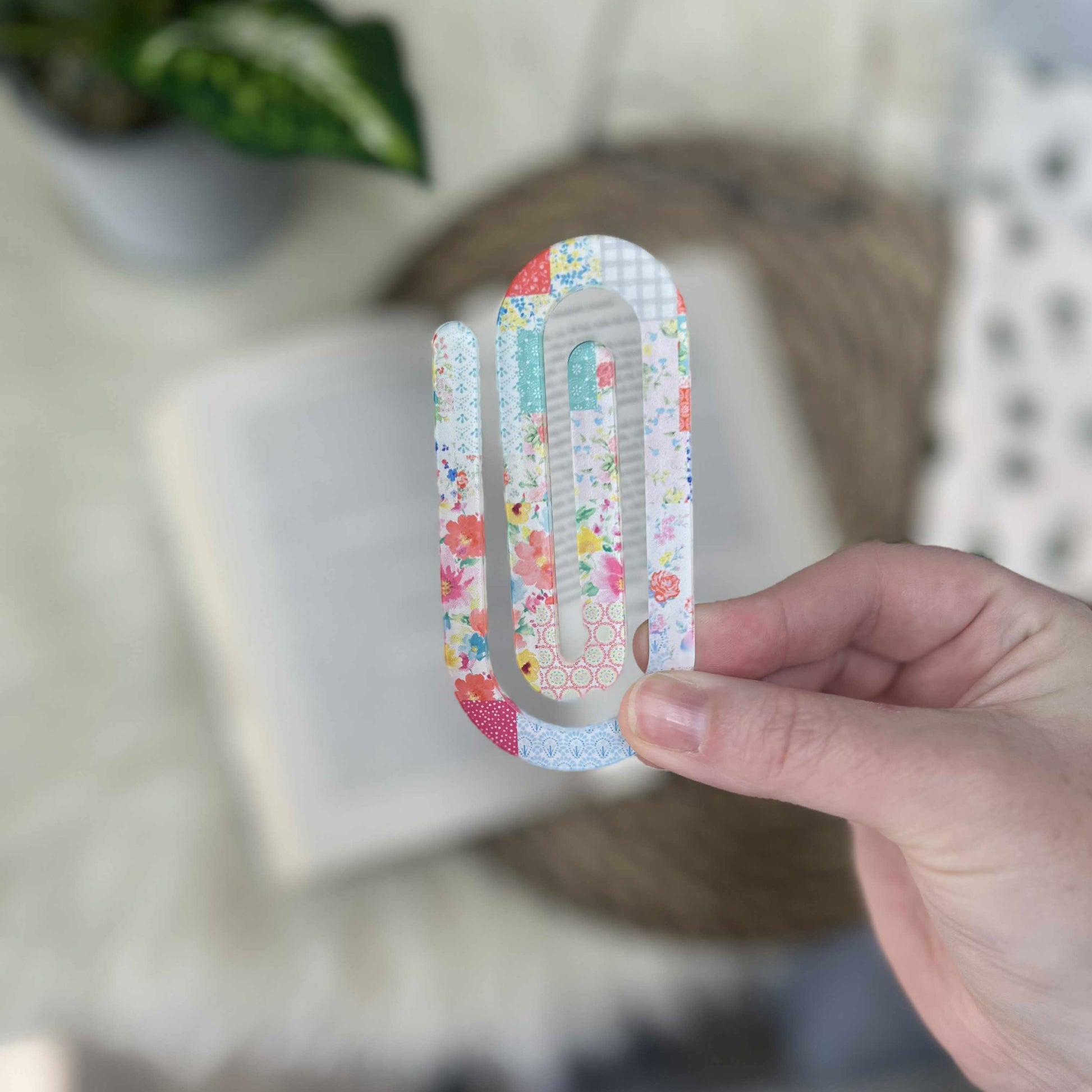 Jumbo Acrylic Paperclips / Bookmarks - Tea Party