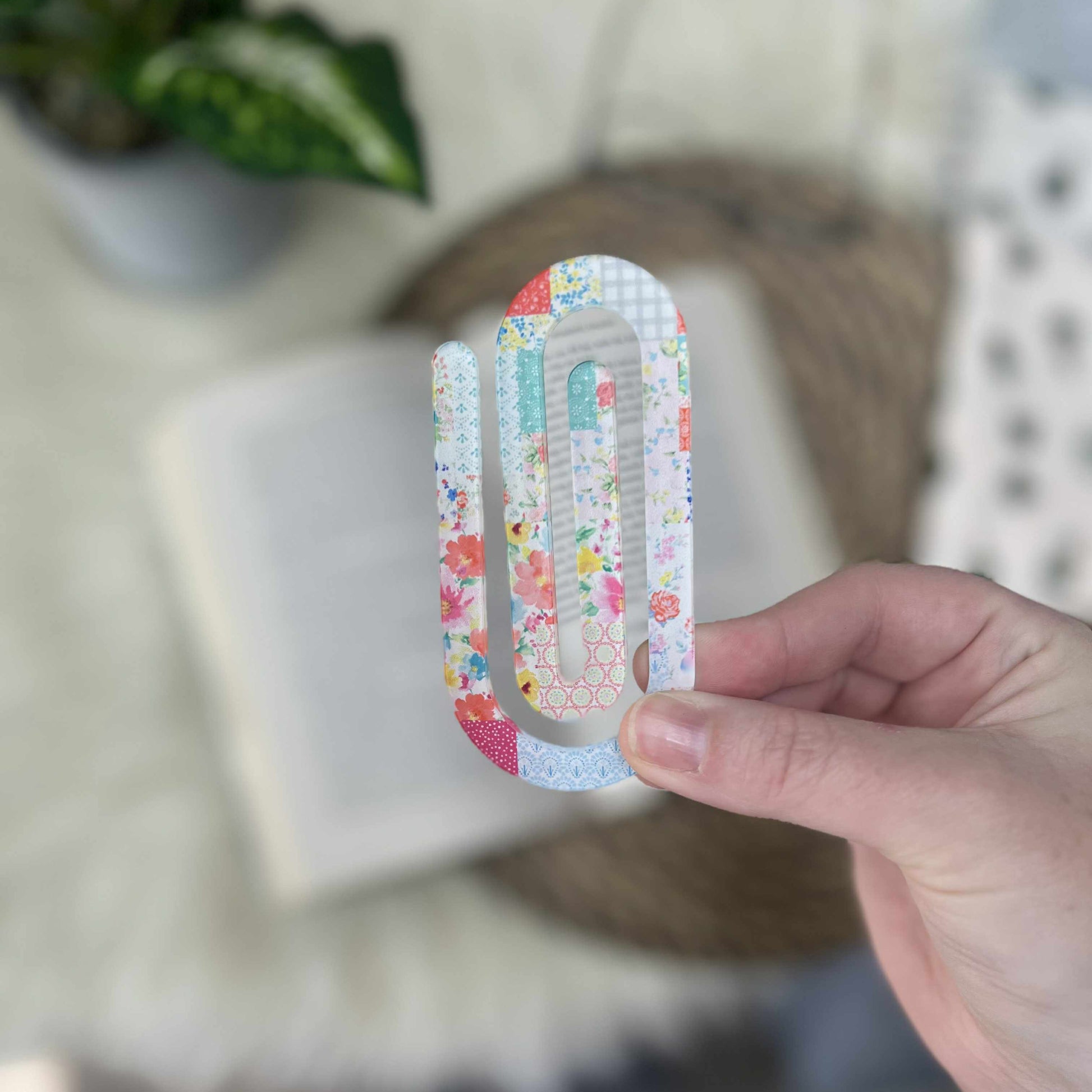 Jumbo Acrylic Paperclips / Bookmarks - Tea Party