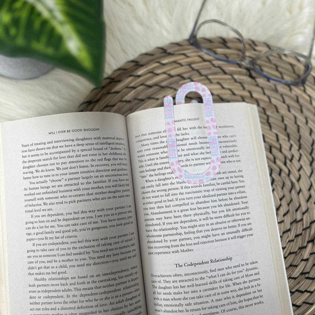 Jumbo Acrylic Paperclips / Bookmarks - Pastel Patchwork