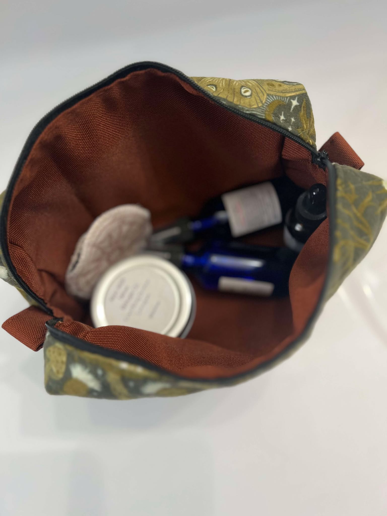 Quilted Flannel Skin Care Bag