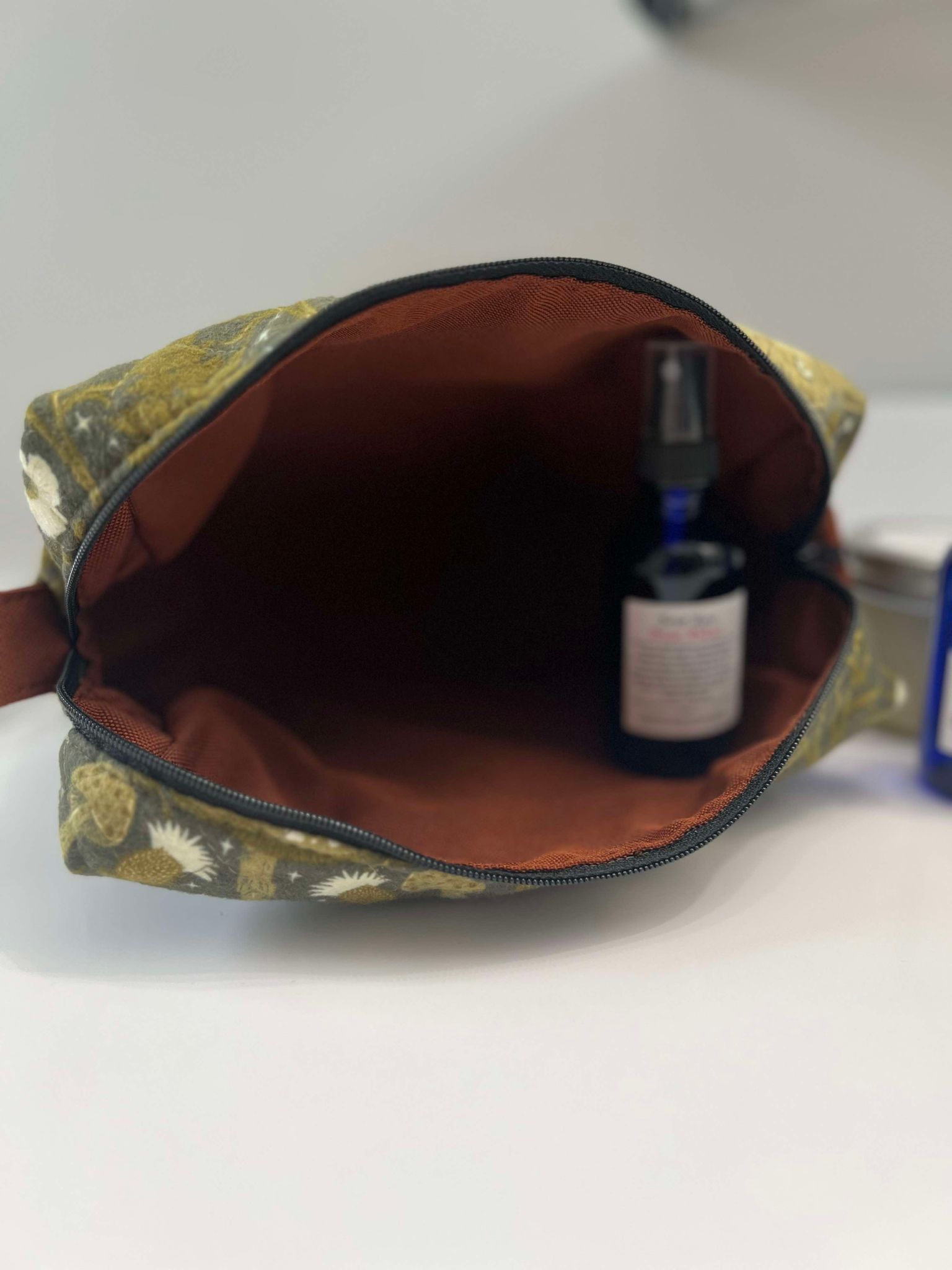 Quilted Flannel Skin Care Bag