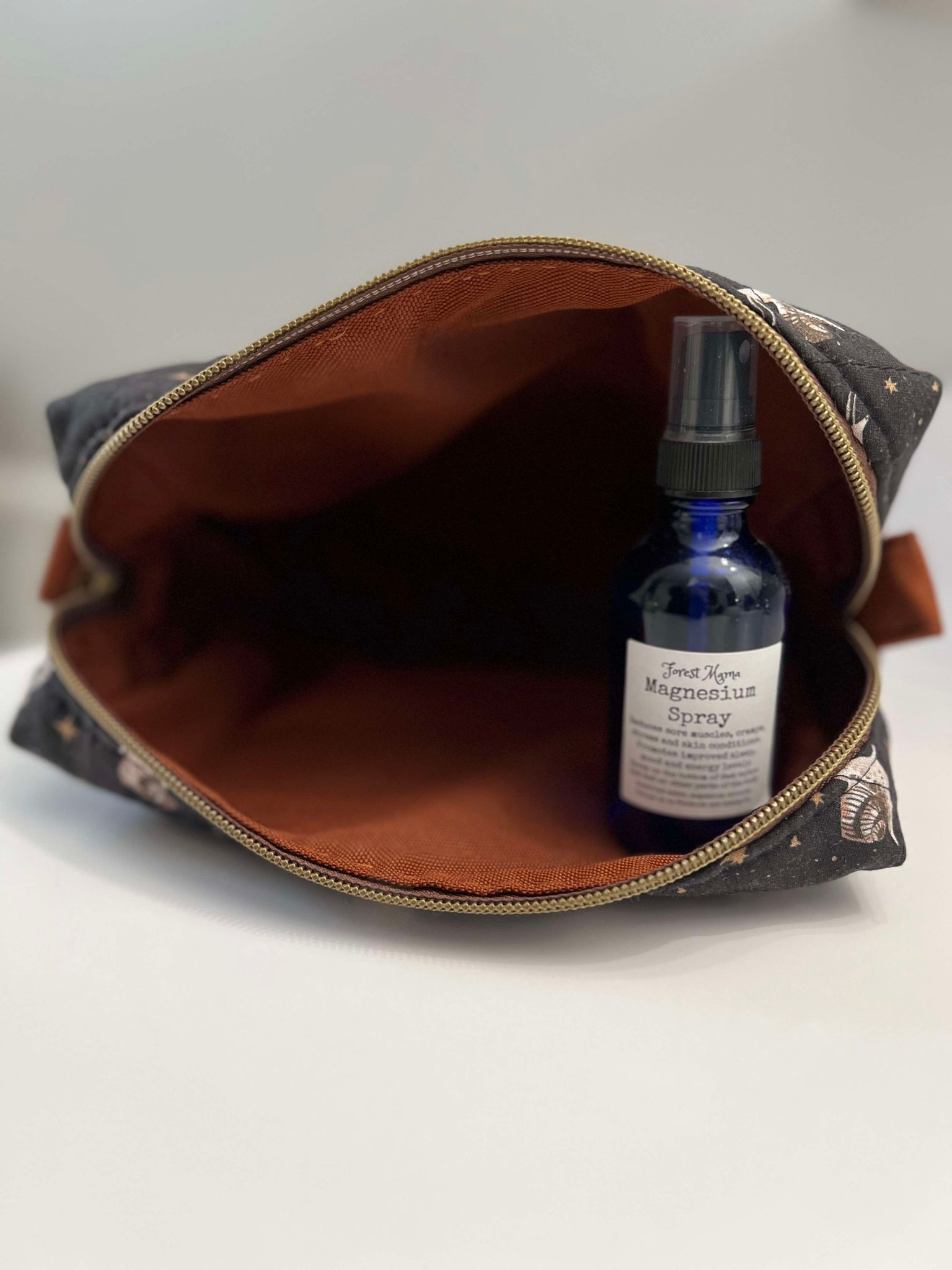 Quilted Cotton Skin Care Bag