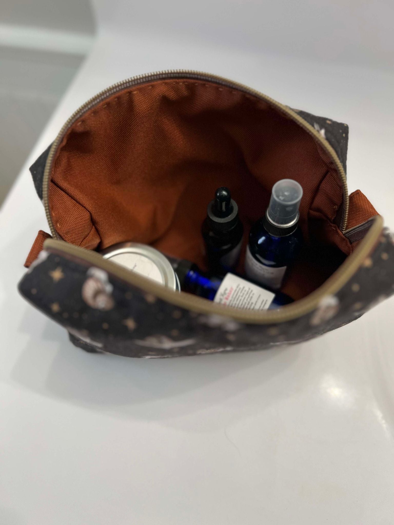 Quilted Cotton Skin Care Bag