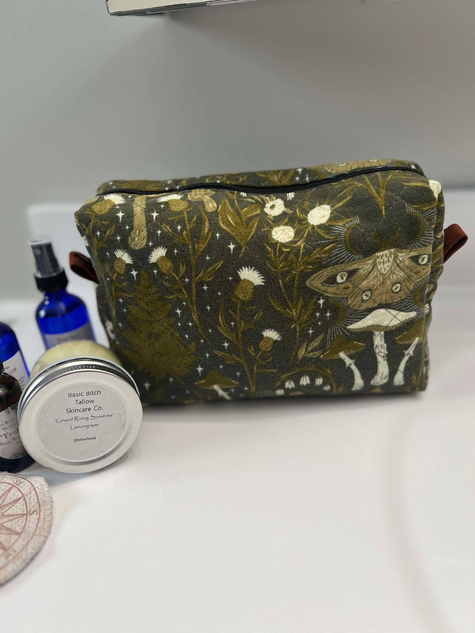 Quilted Flannel Skin Care Bag