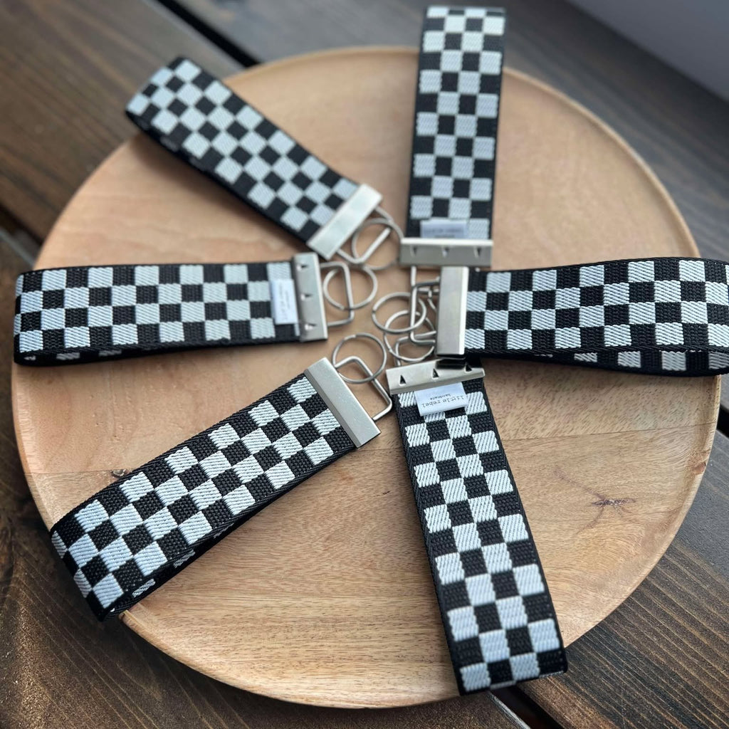 Checkered Wristlet Keyfob