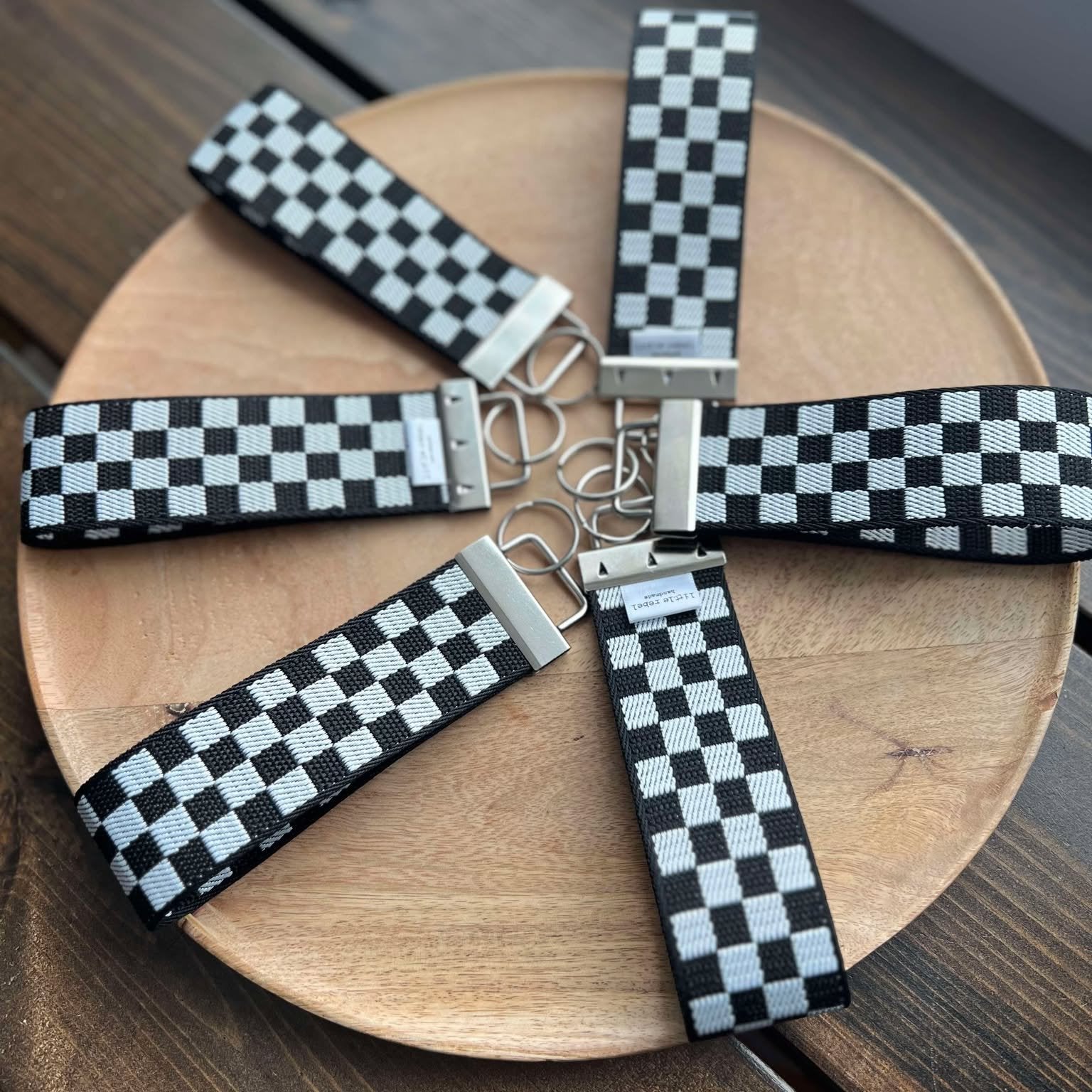 Checkered Wristlet Keyfob