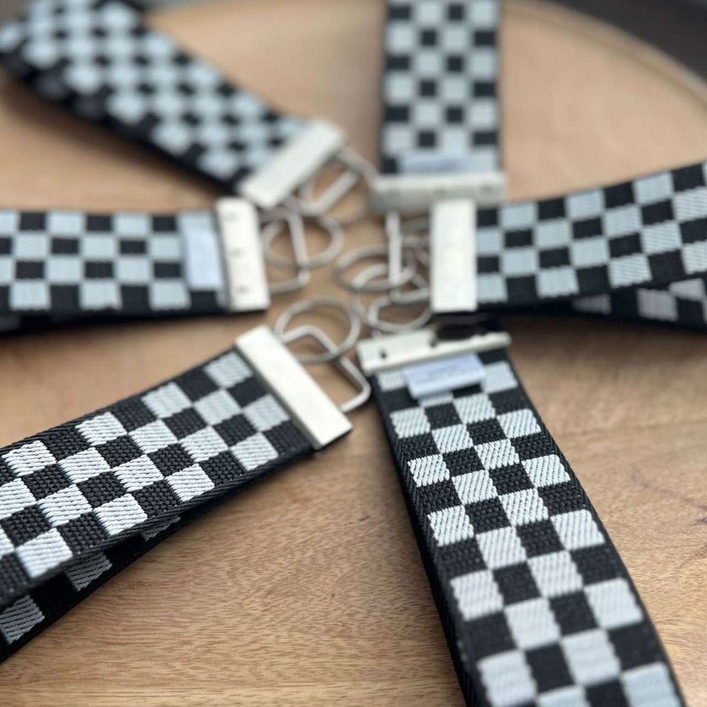 Checkered Wristlet Keyfob