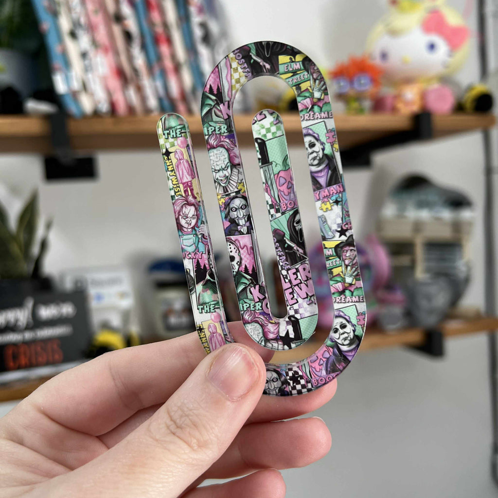 Jumbo Acrylic Paperclips / Bookmarks - Horror
