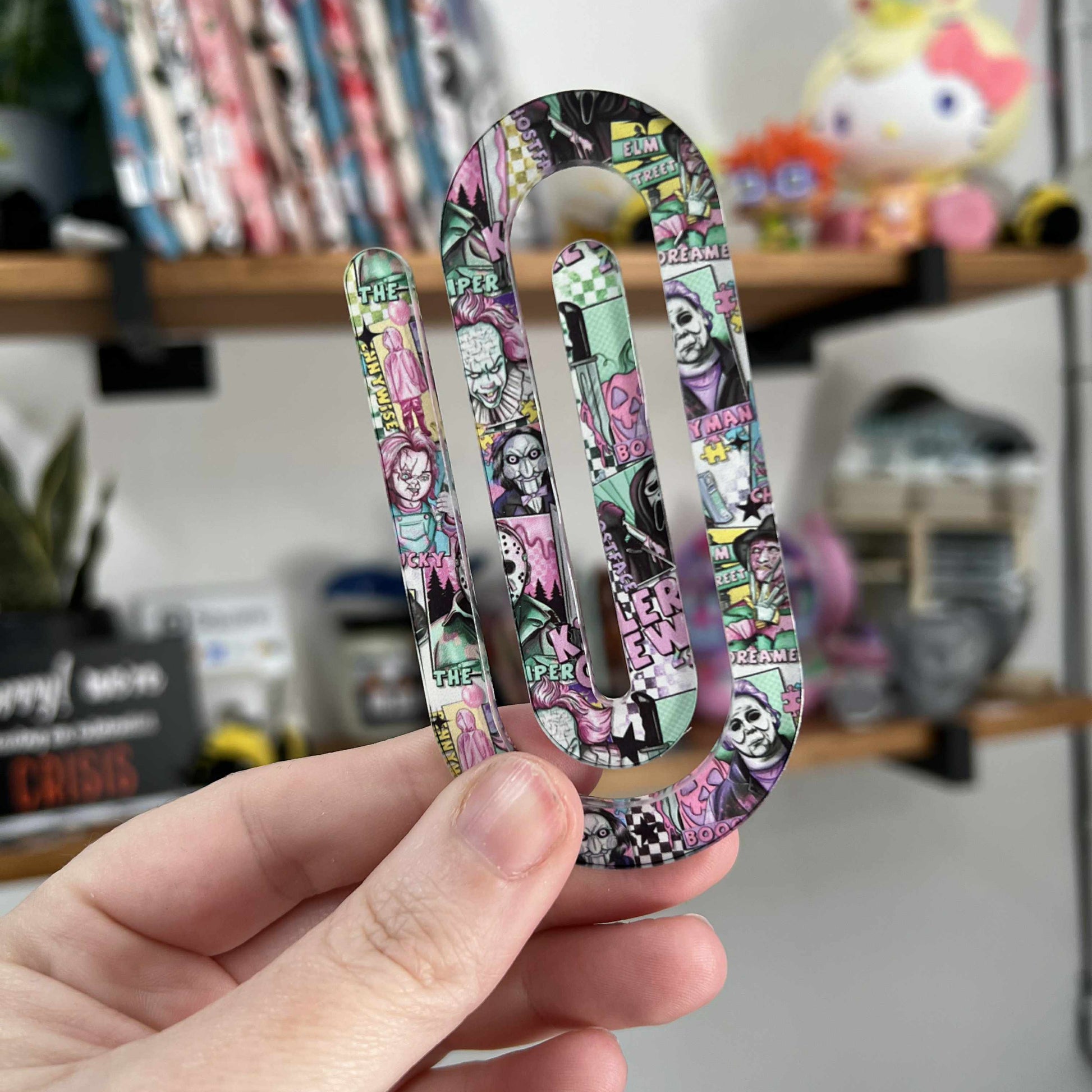 Jumbo Acrylic Paperclips / Bookmarks - Horror