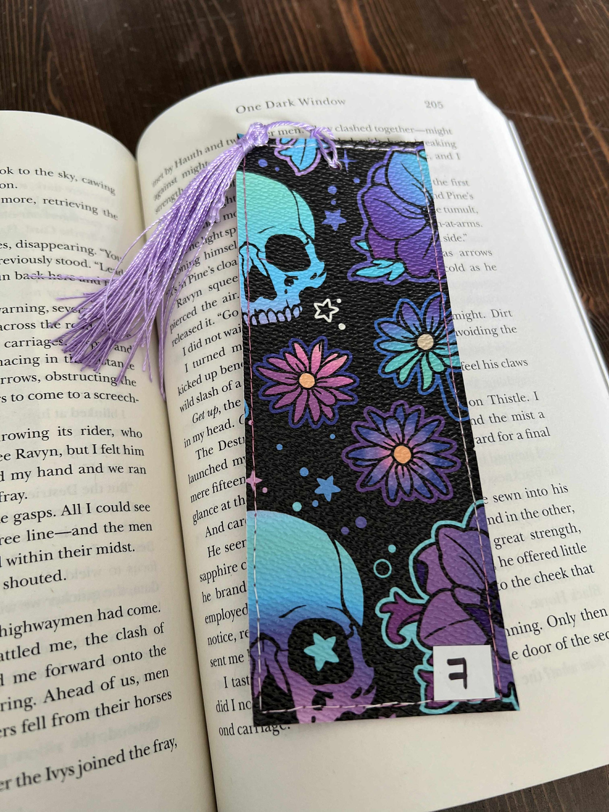 Floral Skull Bookmark - Standard