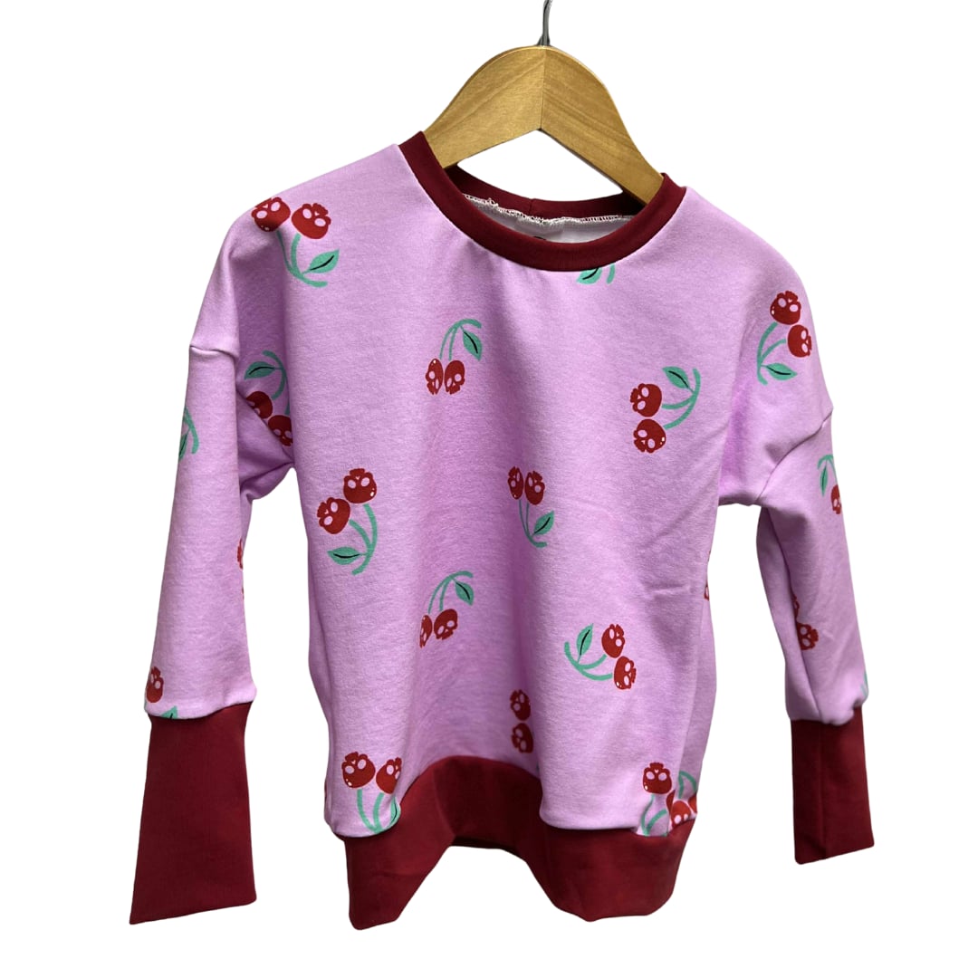 Grow With Me Crewneck - Pink Skull Cherries
