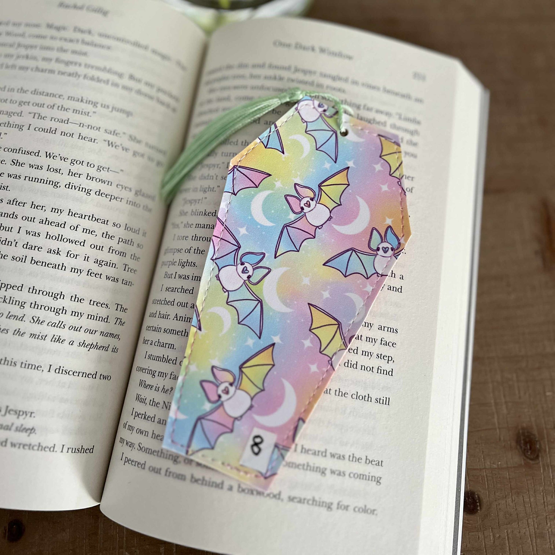Pastel Bats Bookmark - Coffin