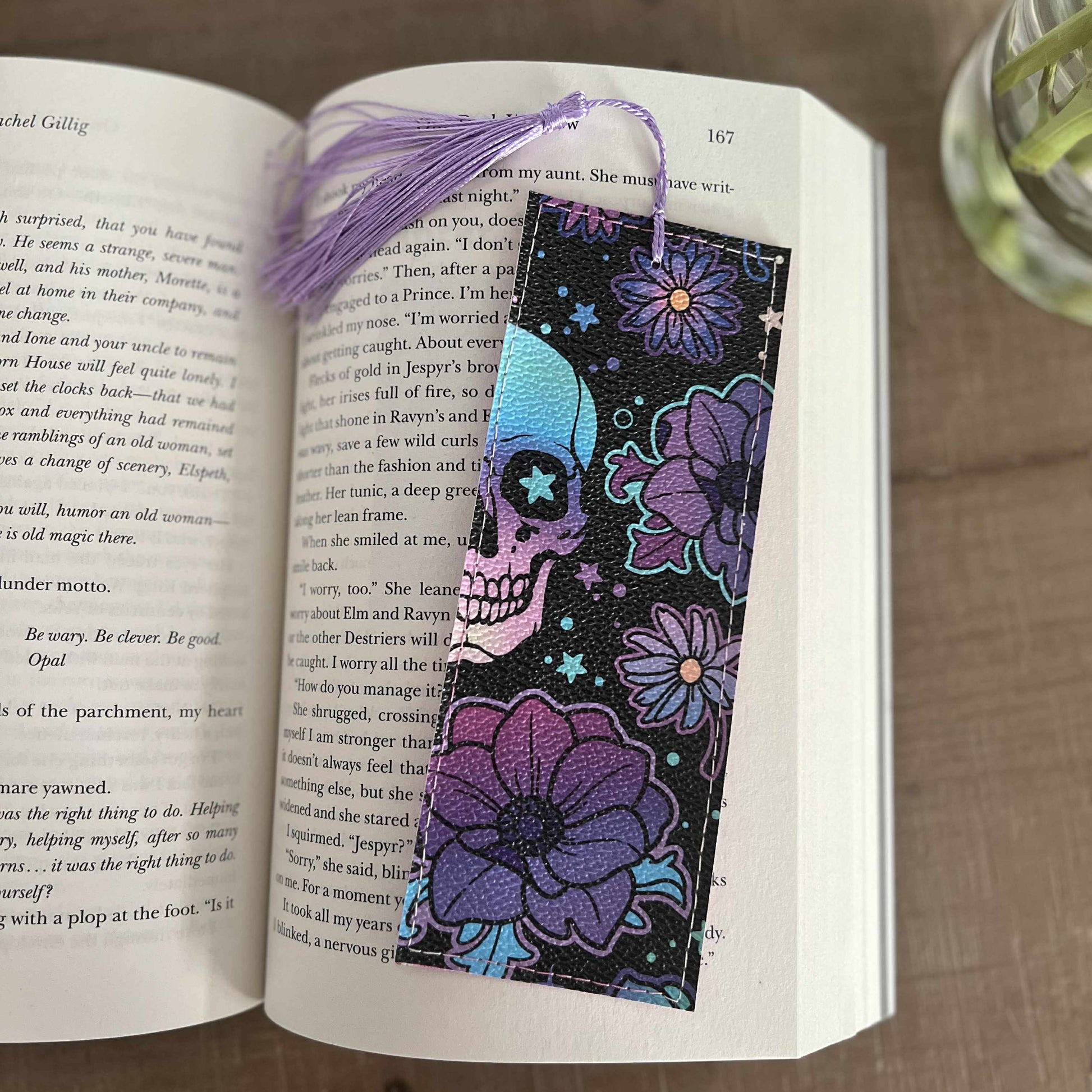 Floral Skull Bookmark - Standard
