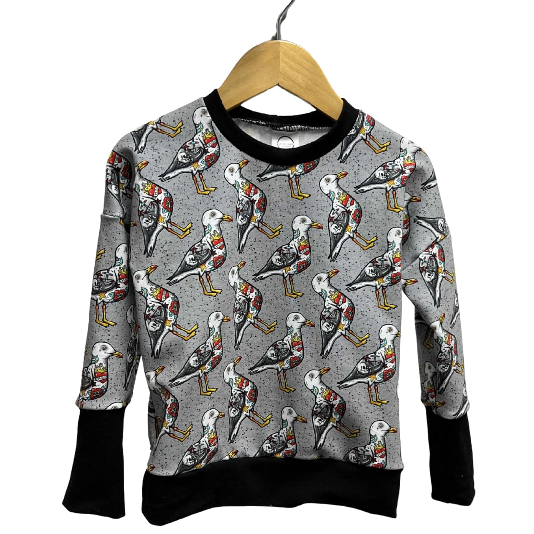 Grow With Me Crewneck - Tattoo Seagulls