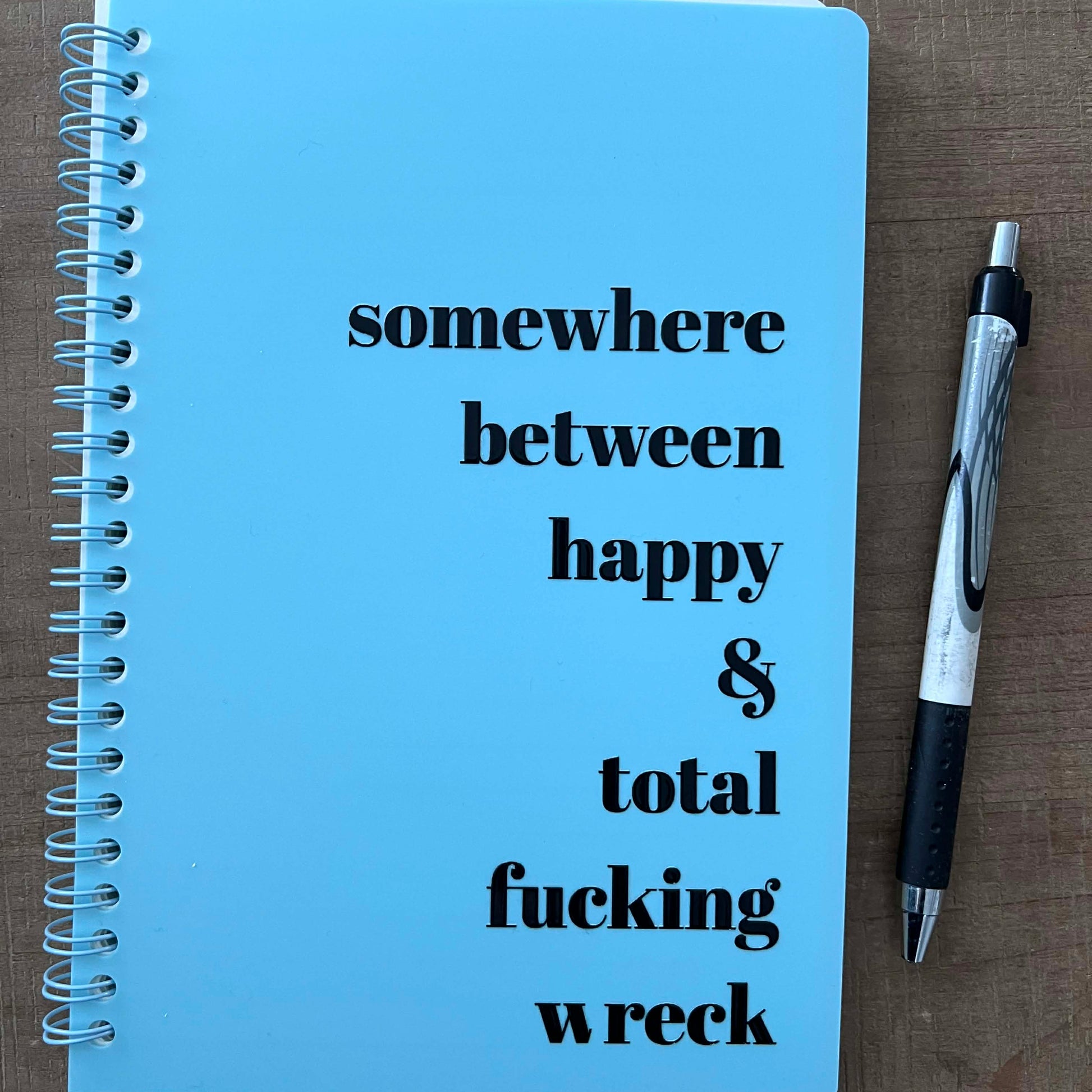 Somewhere Between Happy Notebook - FLAWED