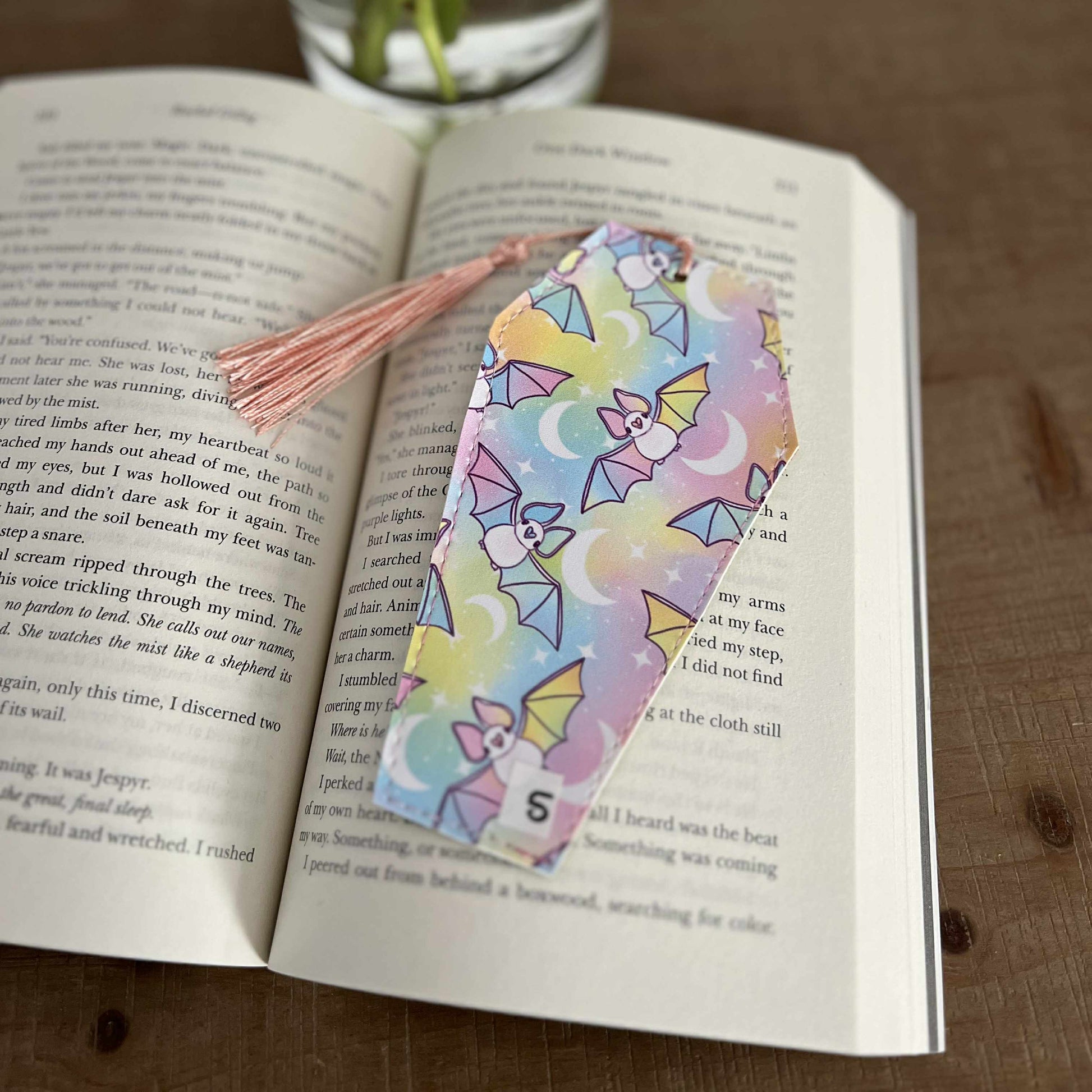 Pastel Bats Bookmark - Coffin