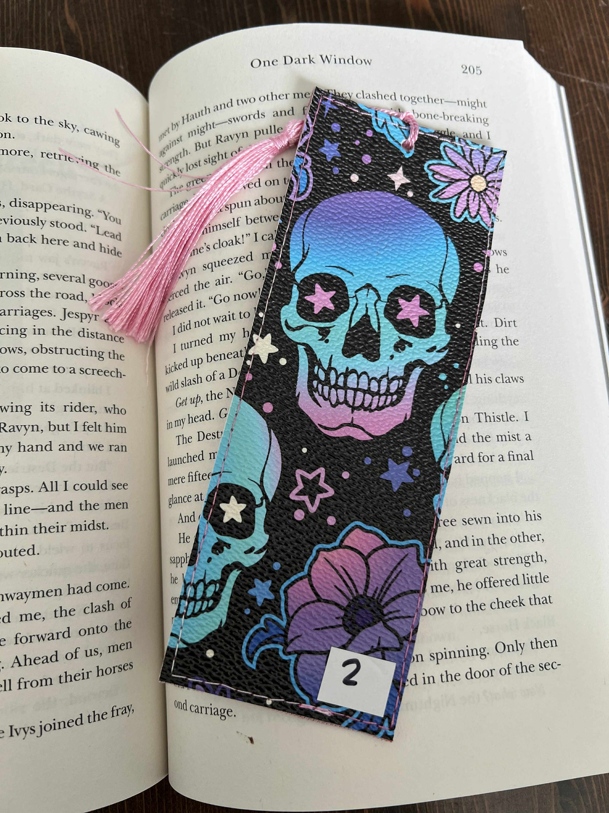 Floral Skull Bookmark - Standard