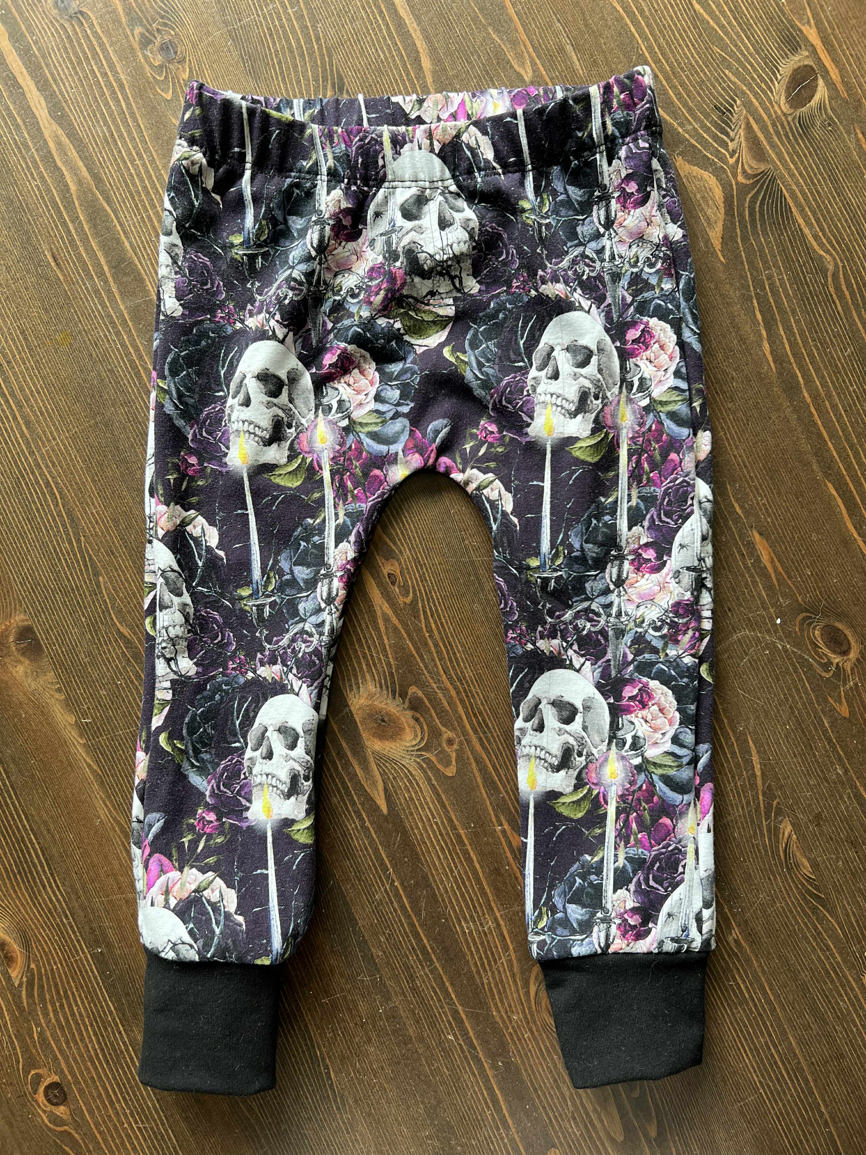 Mini Mayhem Pants - Floral Skulls