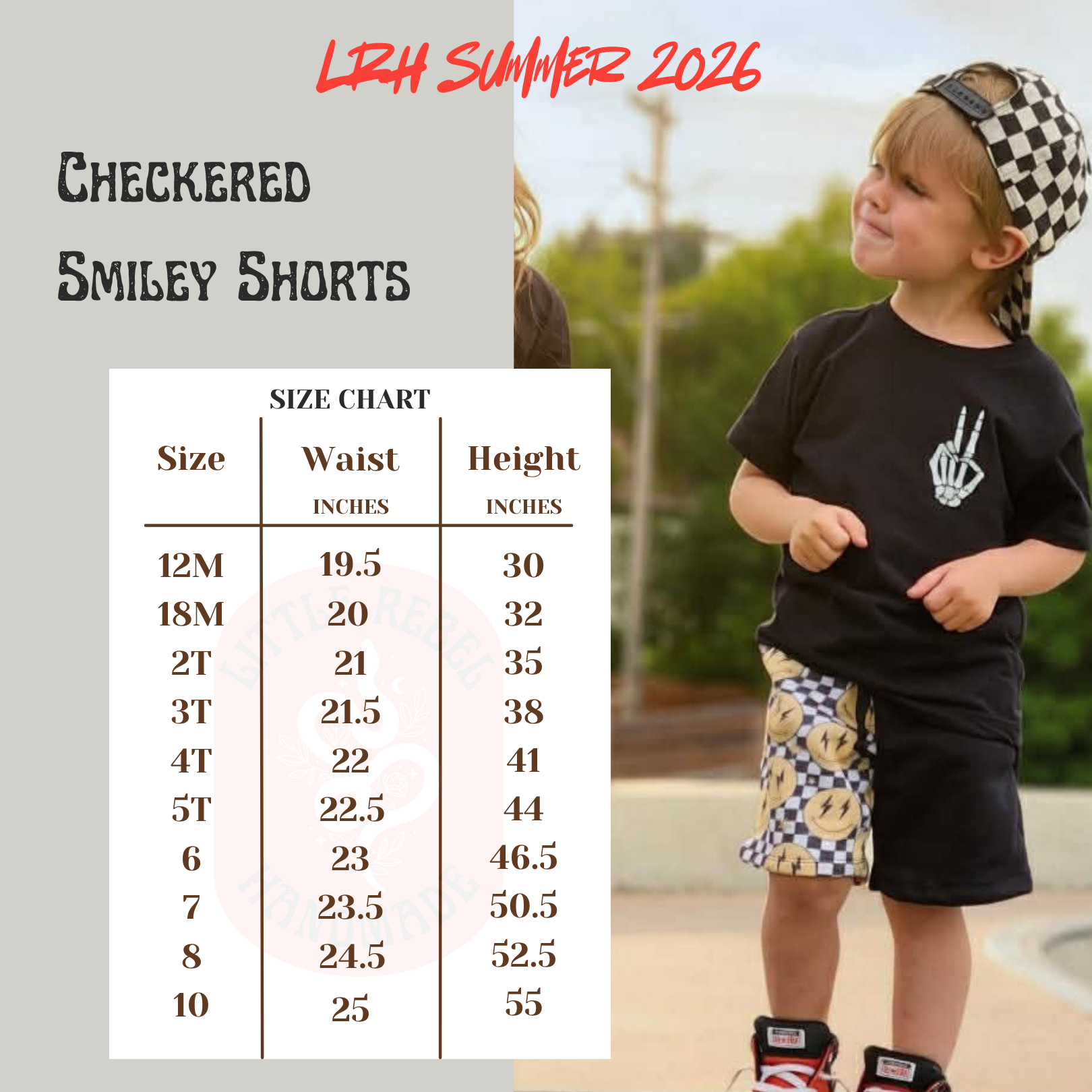 Checkered Smiley Shorts