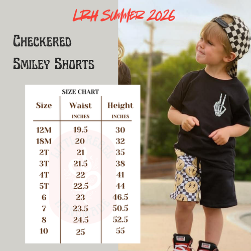 Checkered Smiley Shorts