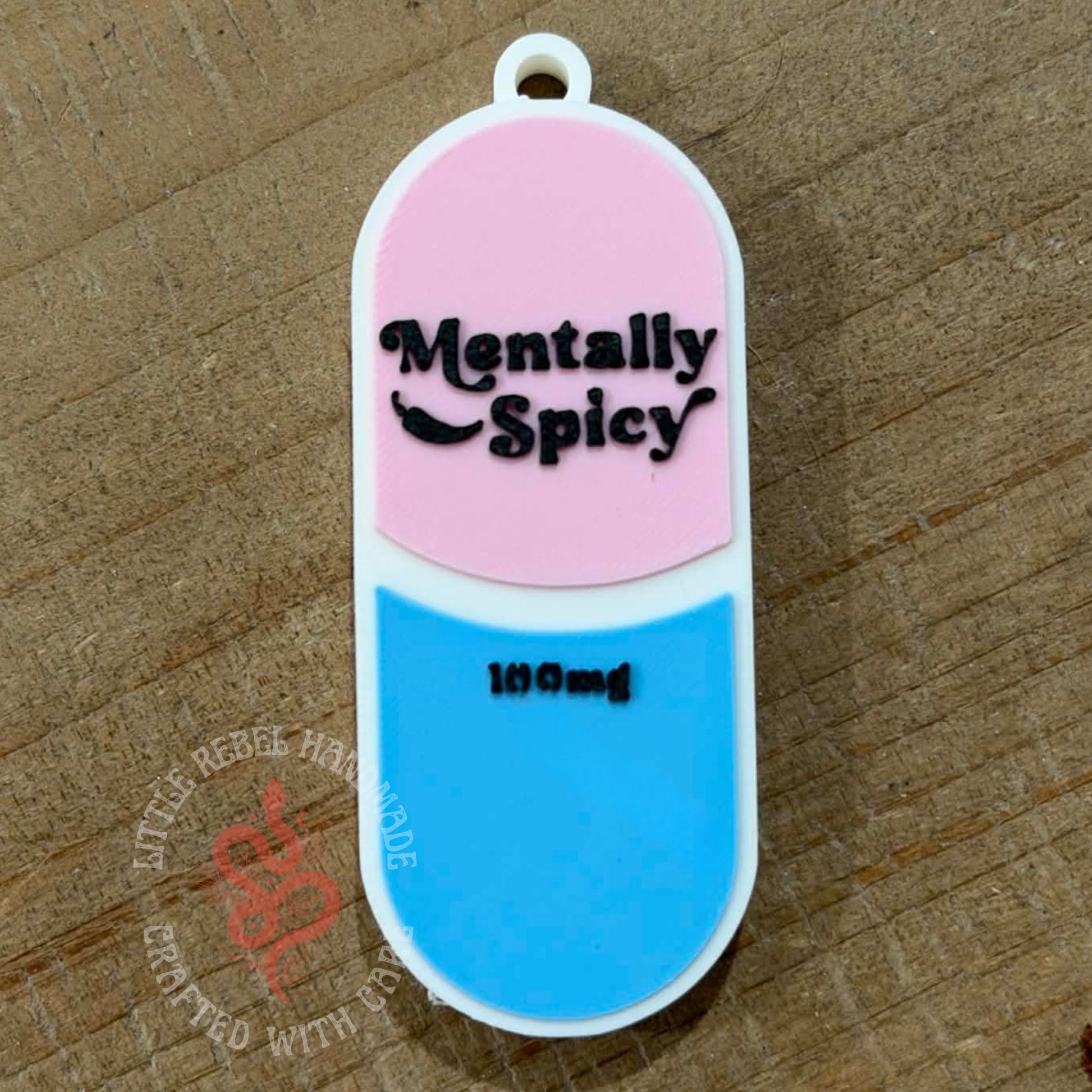Dead Thirsty Tools - Mentally Spicy Pill Can Tab Opener Keychain