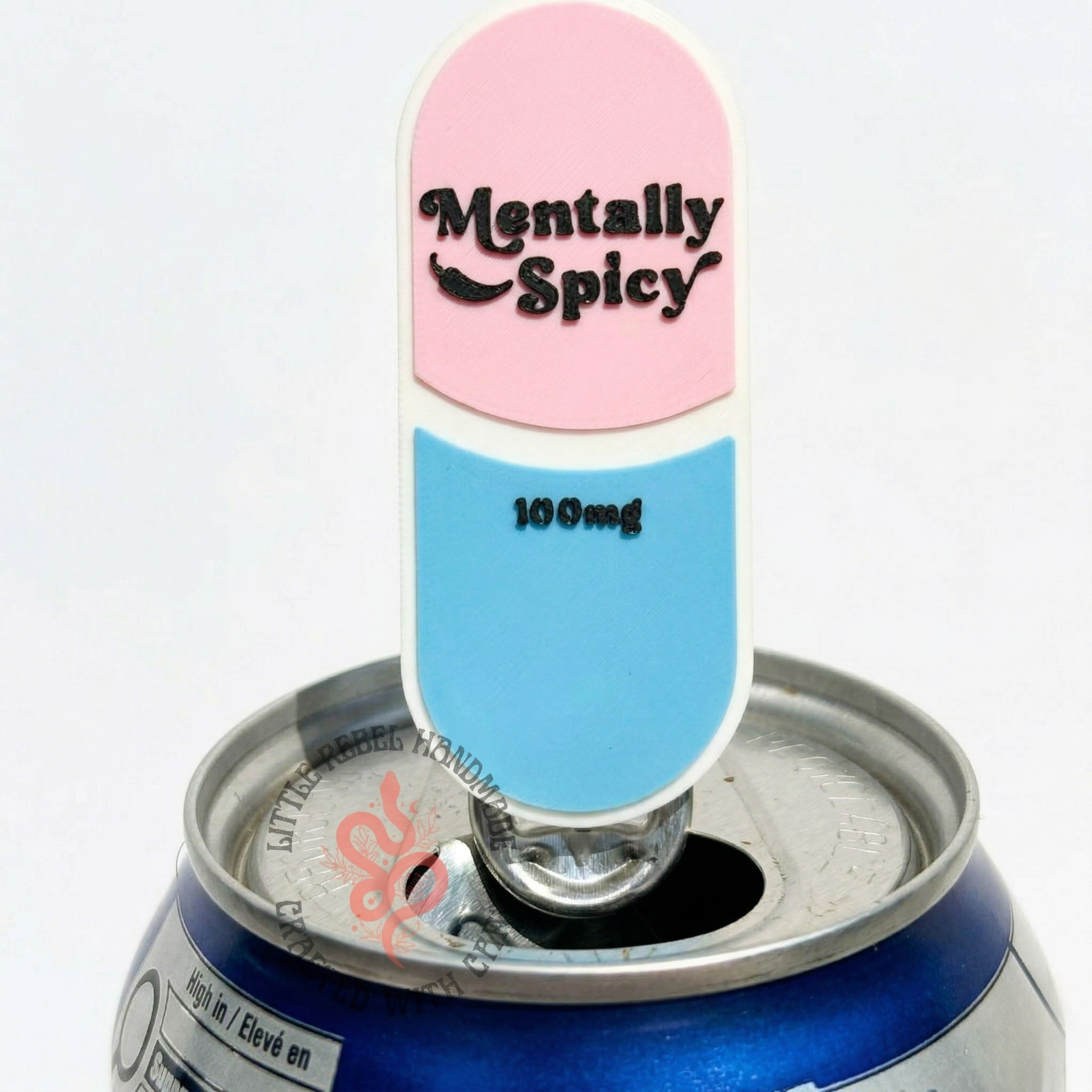 Dead Thirsty Tools - Mentally Spicy Pill Can Tab Opener Keychain
