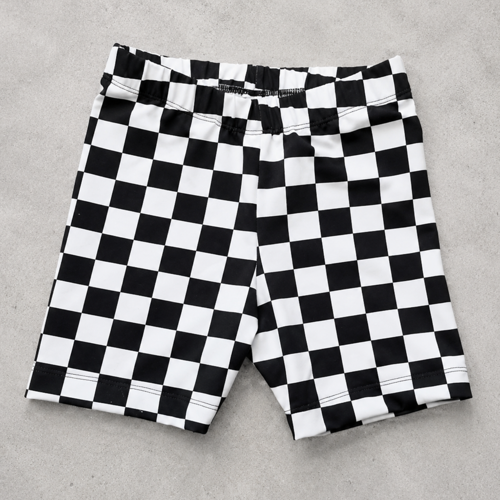 Checkered Bike Shorts
