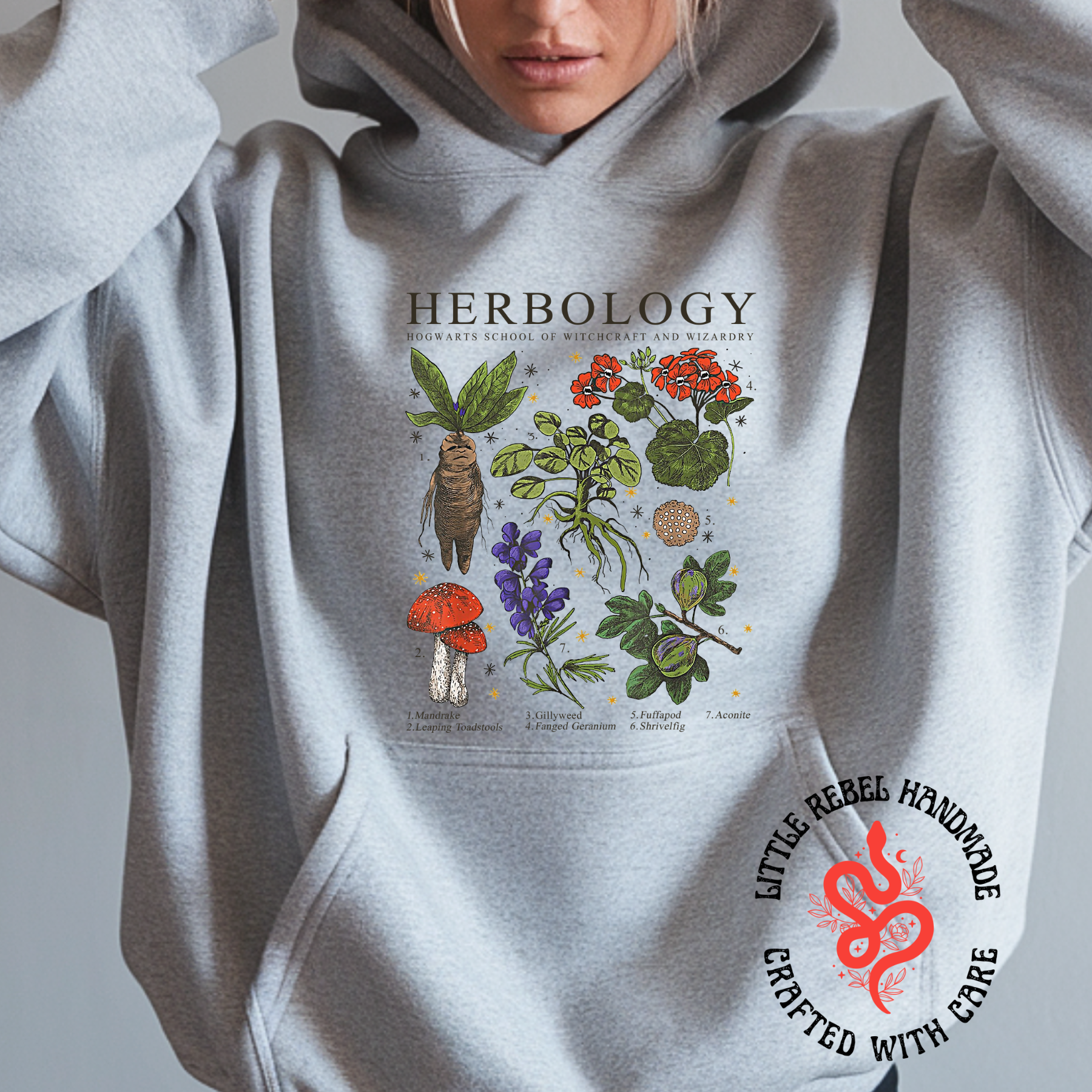 Herbology - Charcoal Ash Hoodie