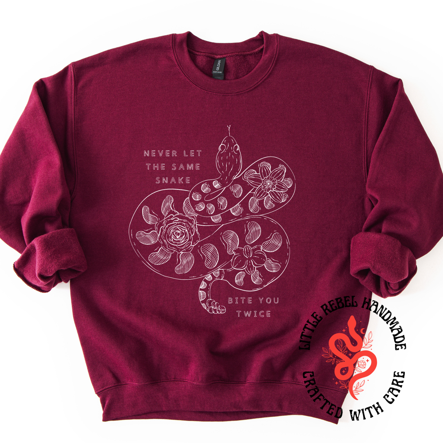 Never Let The Same Snake - Maroon Sweatshirt