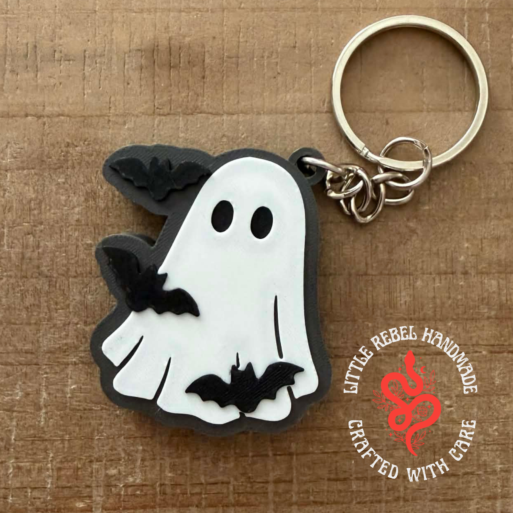 Dead Thirsty Tools - Ghost with Bats - Keychain