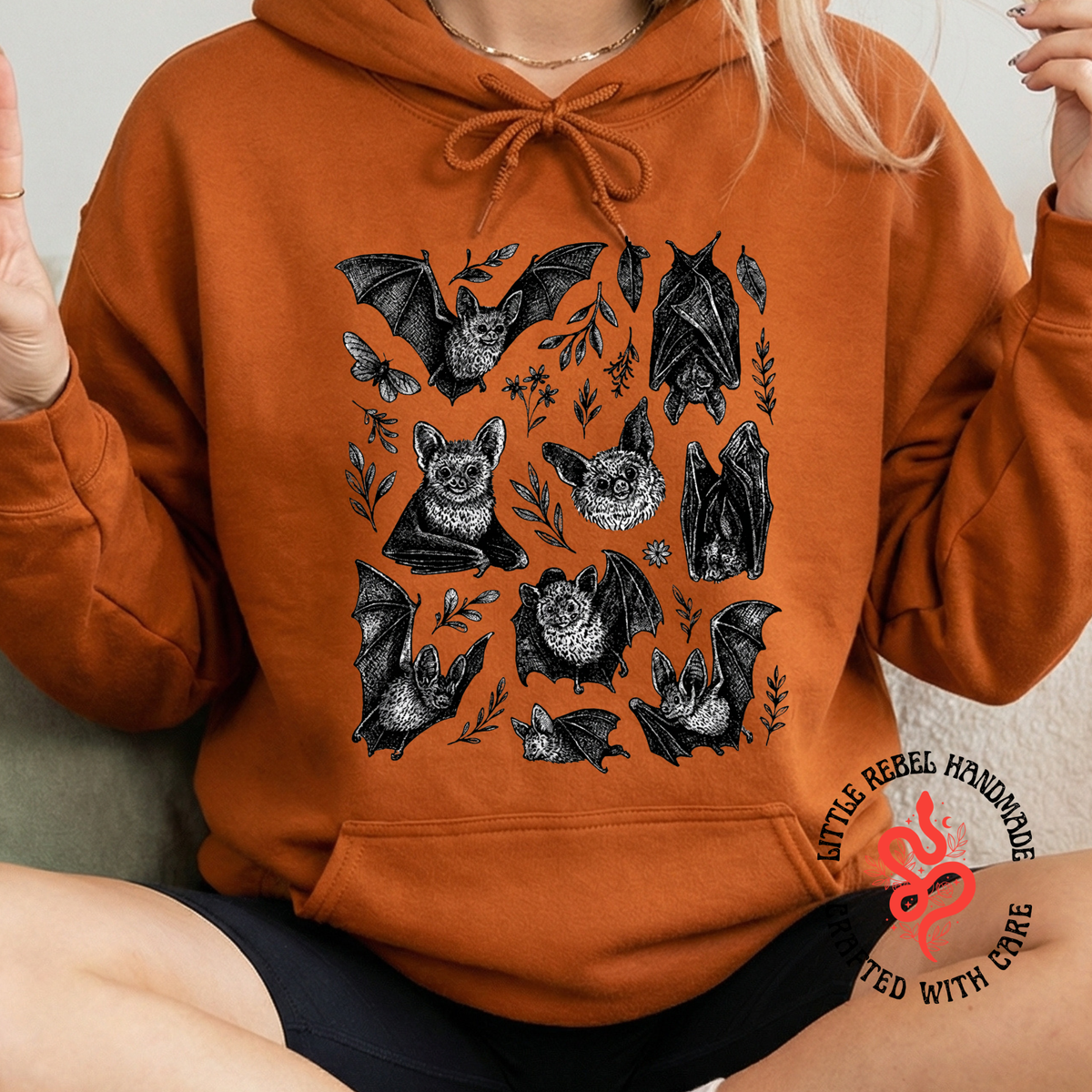 Bats -T Orange Hoodie *New Style*