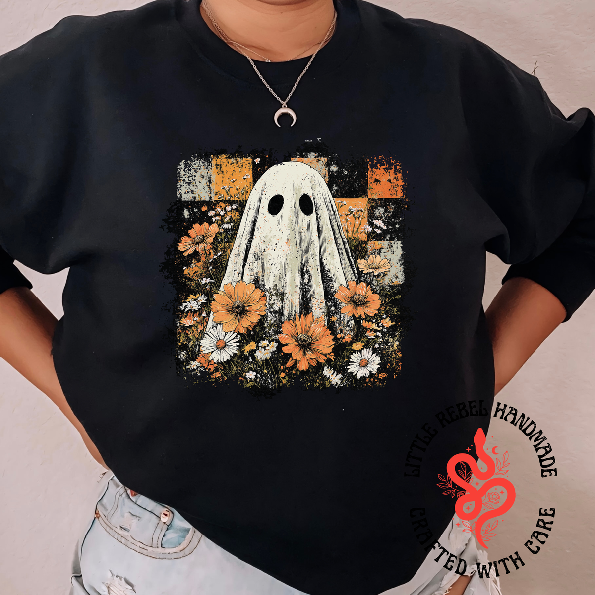 Ghost In The Garden- Black Sweatshirt