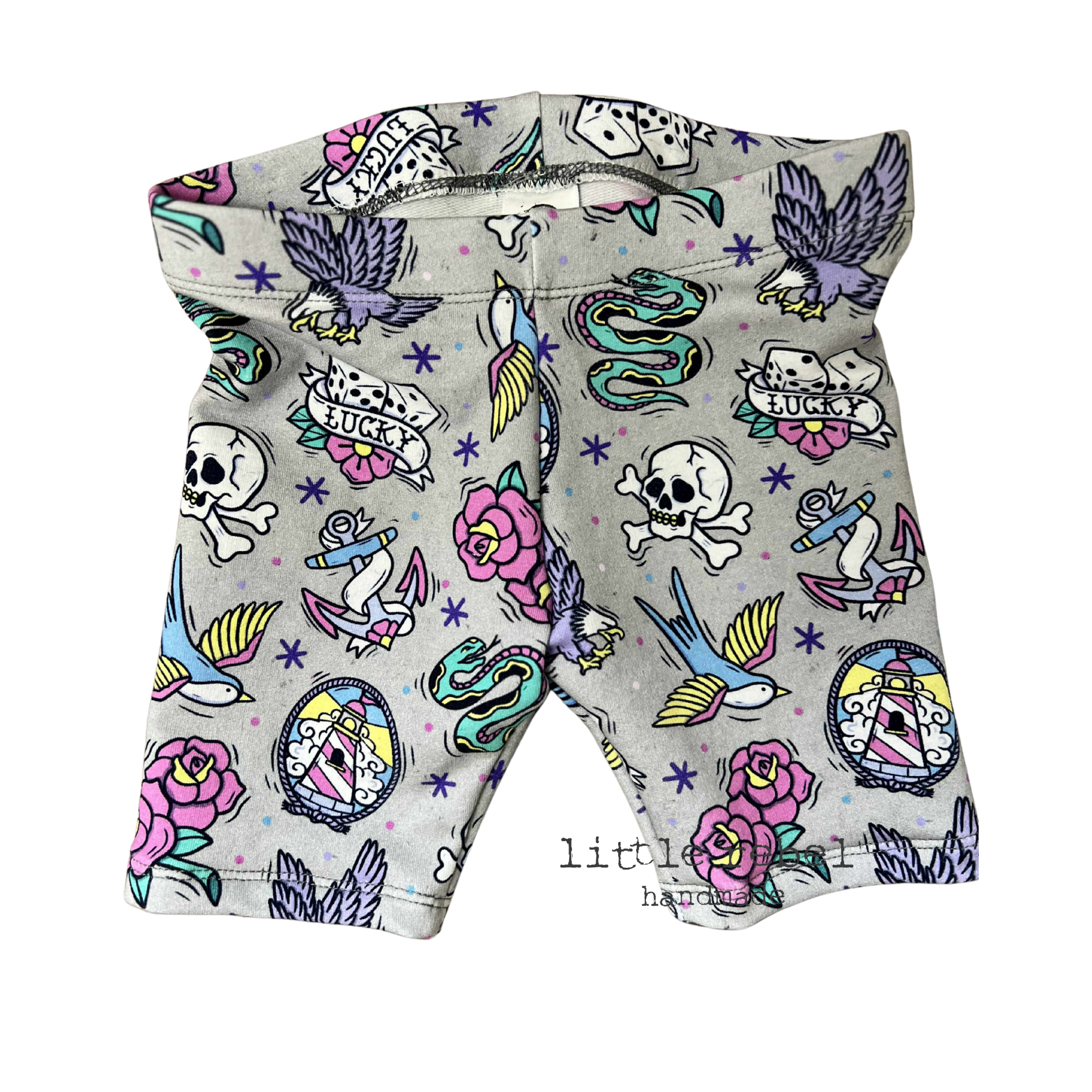 Bike Shorts - Pastel Tattoo