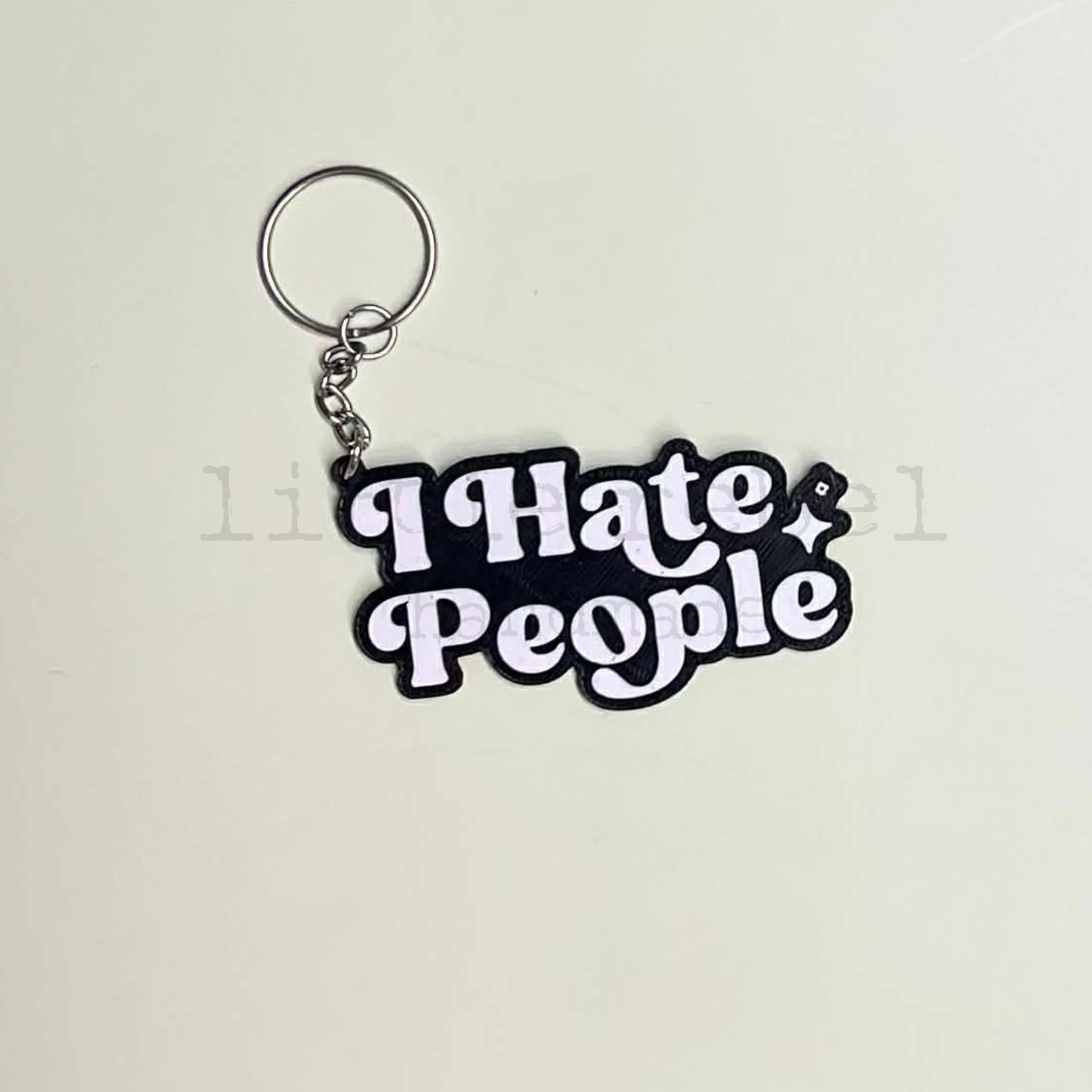 I Hate People Keychain