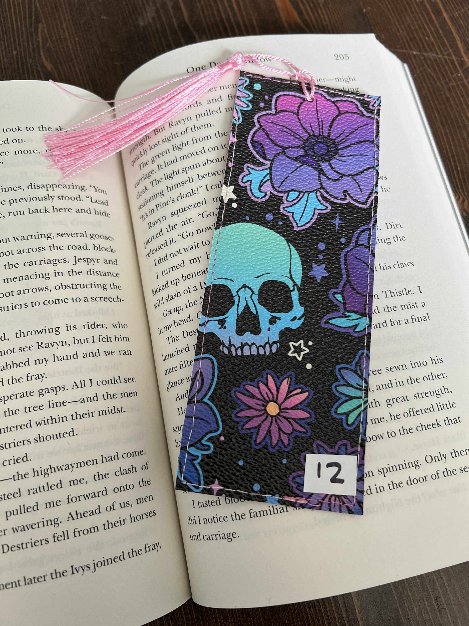 Floral Skull Bookmark - Standard