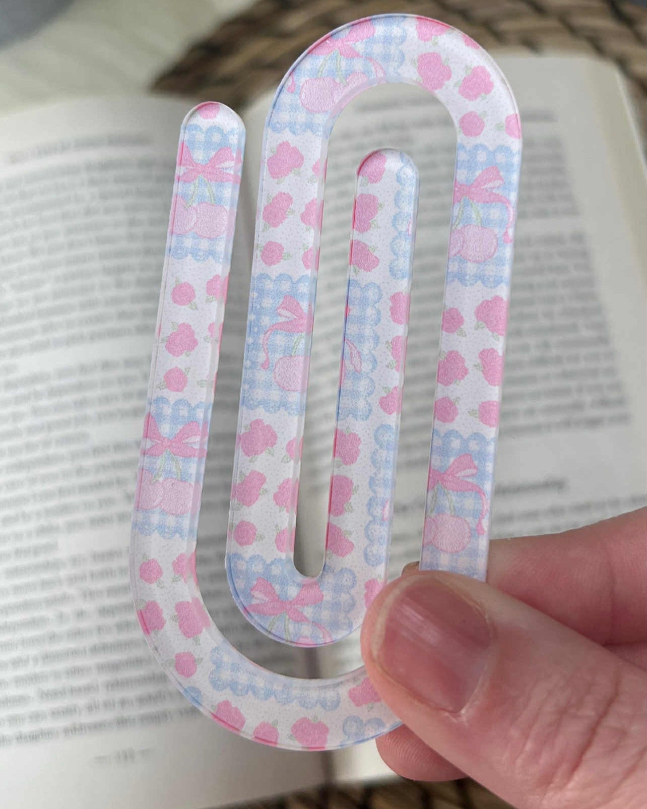 Jumbo Acrylic Paperclips / Bookmarks - Pastel Patchwork