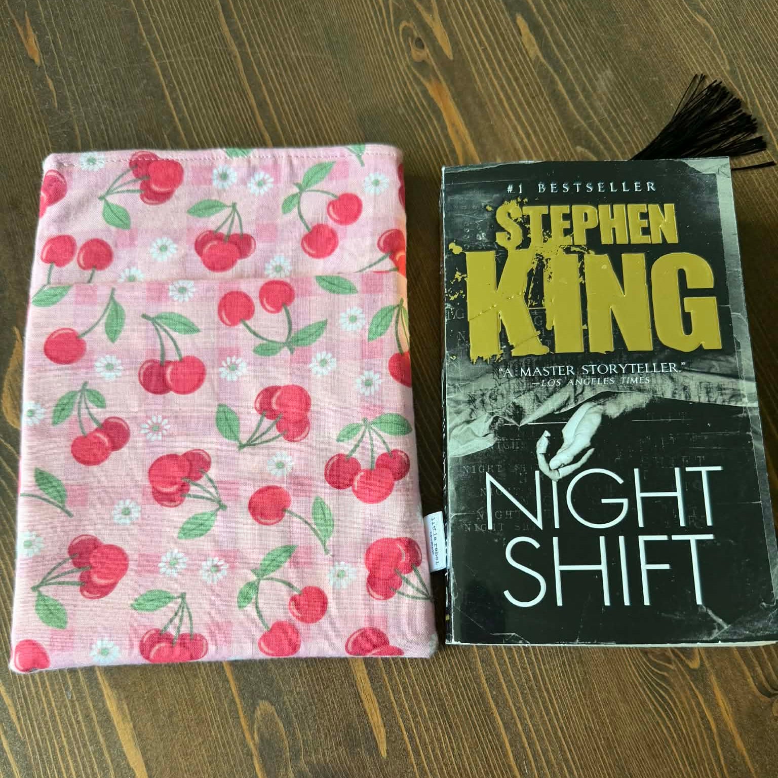 Small Book Sleeve - Cherry Gingham