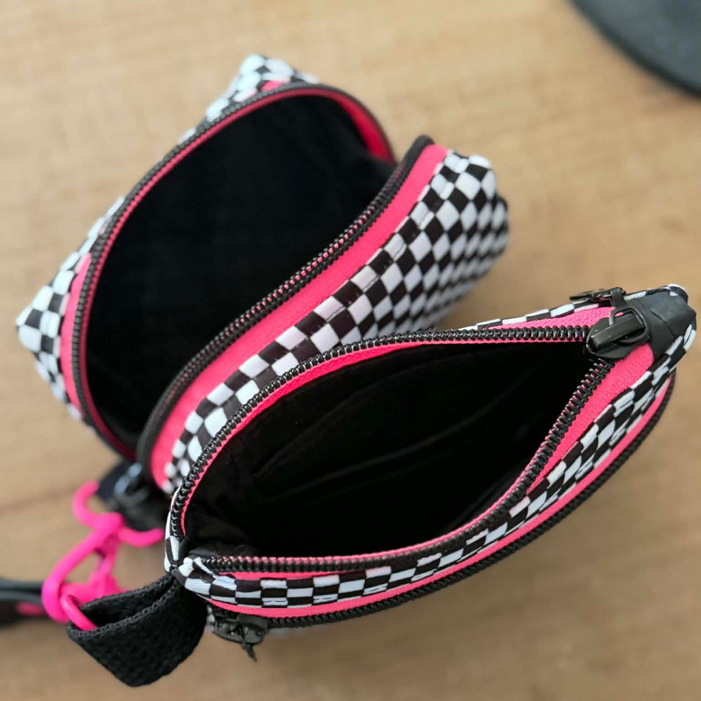 Checkered Wristlet Wallet Set