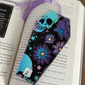 Floral Skull Bookmark - Coffin