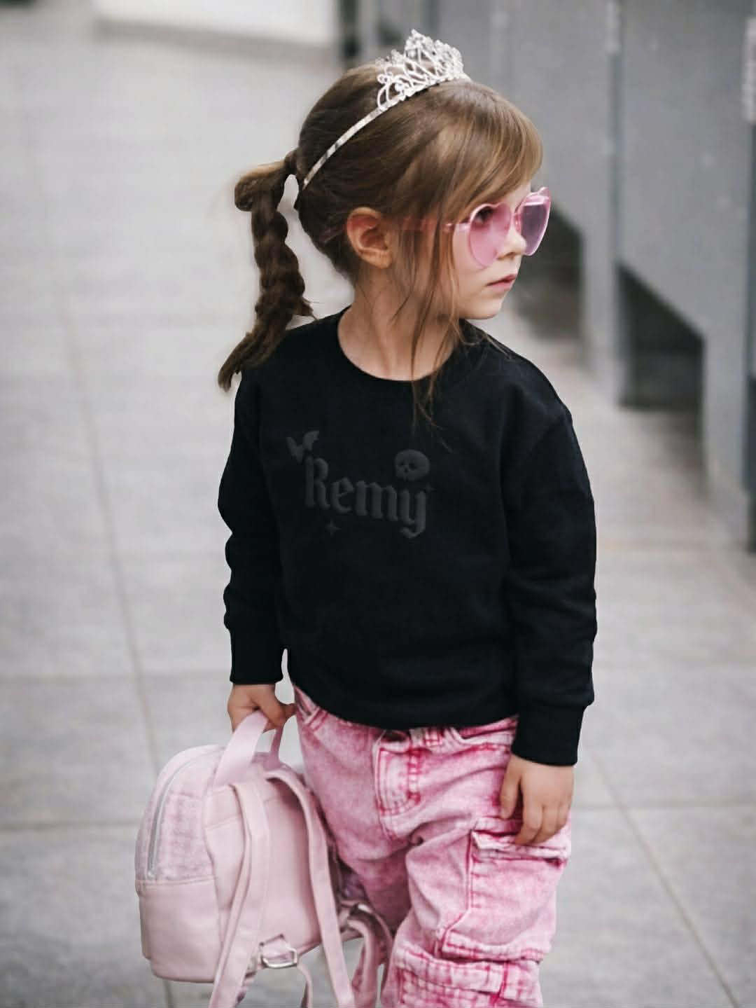 Little Rebel Signature Puff Crew – Custom Name Sweatshirt