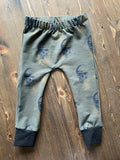 Mini Mayhem Pants - Green Skulls