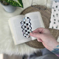 Jumbo Acrylic Paperclips / Bookmarks - Floral Checks