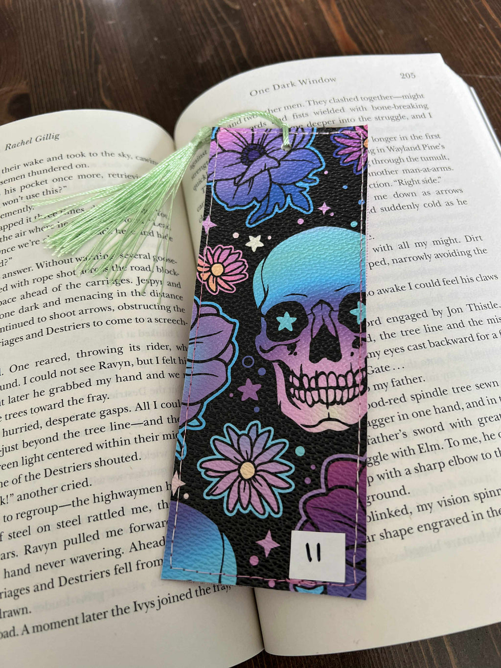 Floral Skull Bookmark - Standard