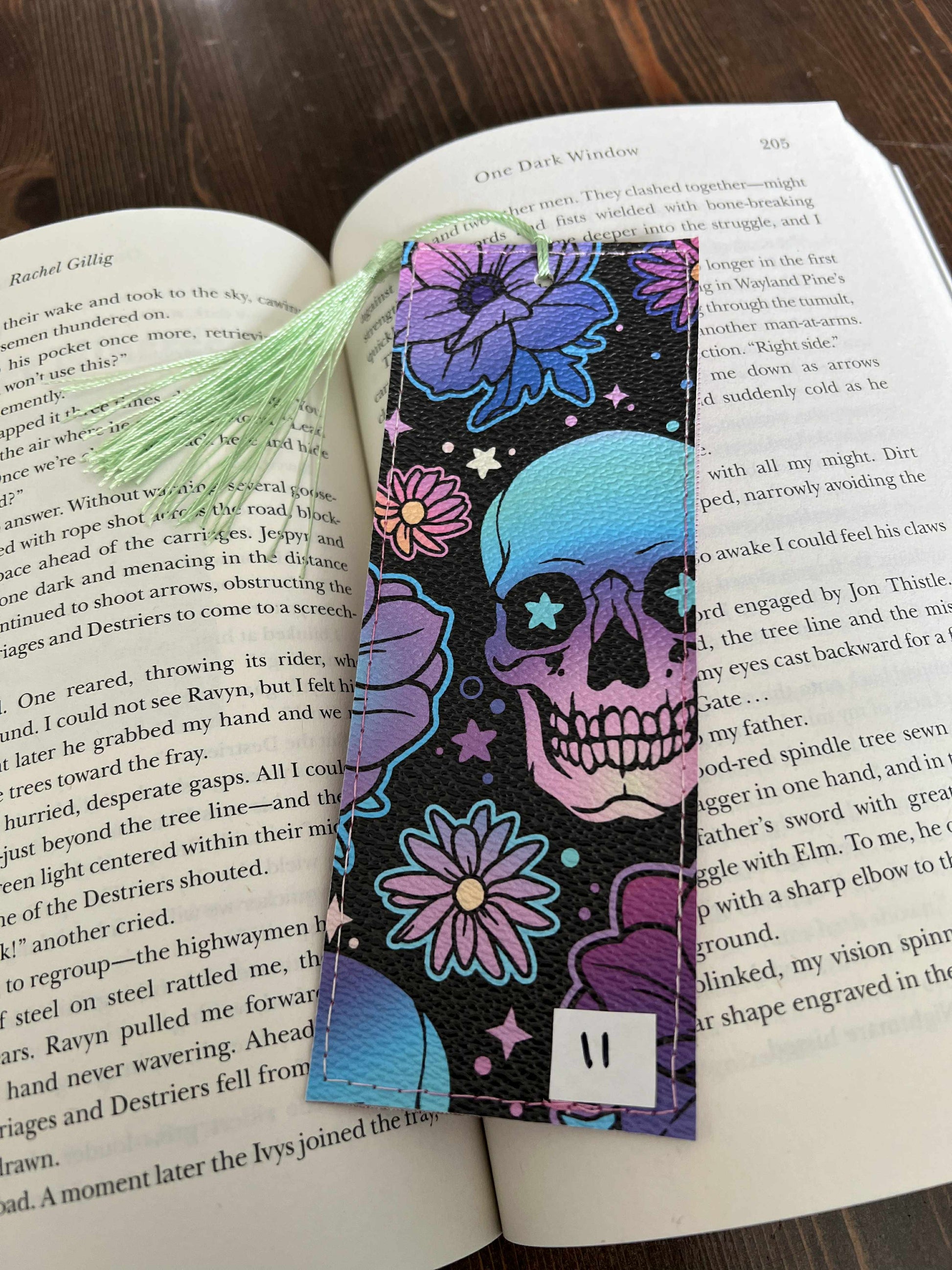Floral Skull Bookmark - Standard
