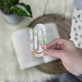 Jumbo Acrylic Paperclips / Bookmarks - Vintage Floral